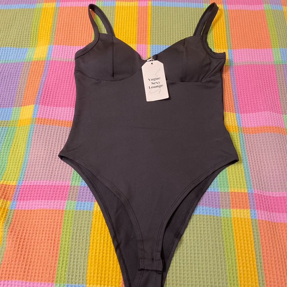 NWT "Vogue  Sexy Lounge" Black  Bodysuit